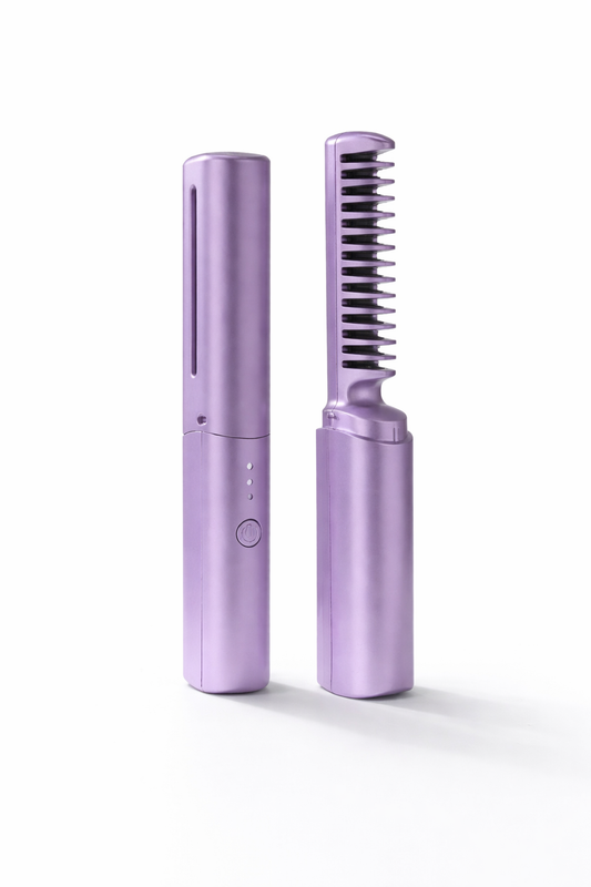 Cordless Mini Hair Straightener Comb – Rechargeable & Travel Friendly