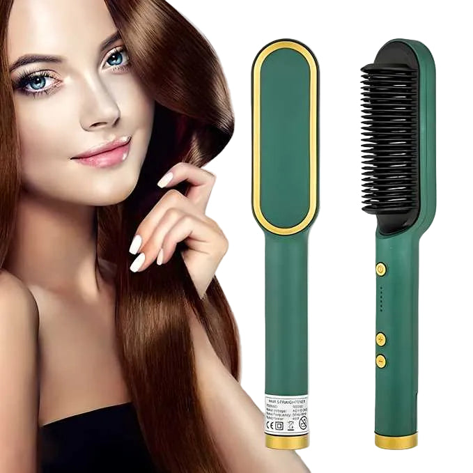 LuxeSilk™ Electric Hair Straightener Comb Brush